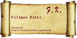 Filipov Kitti névjegykártya